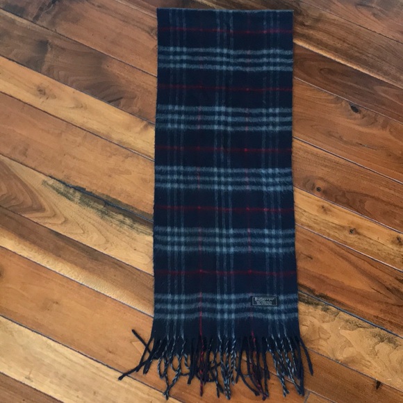 Burberry Accessories - Vintage Burberry Lambswool Plaid Scarf
